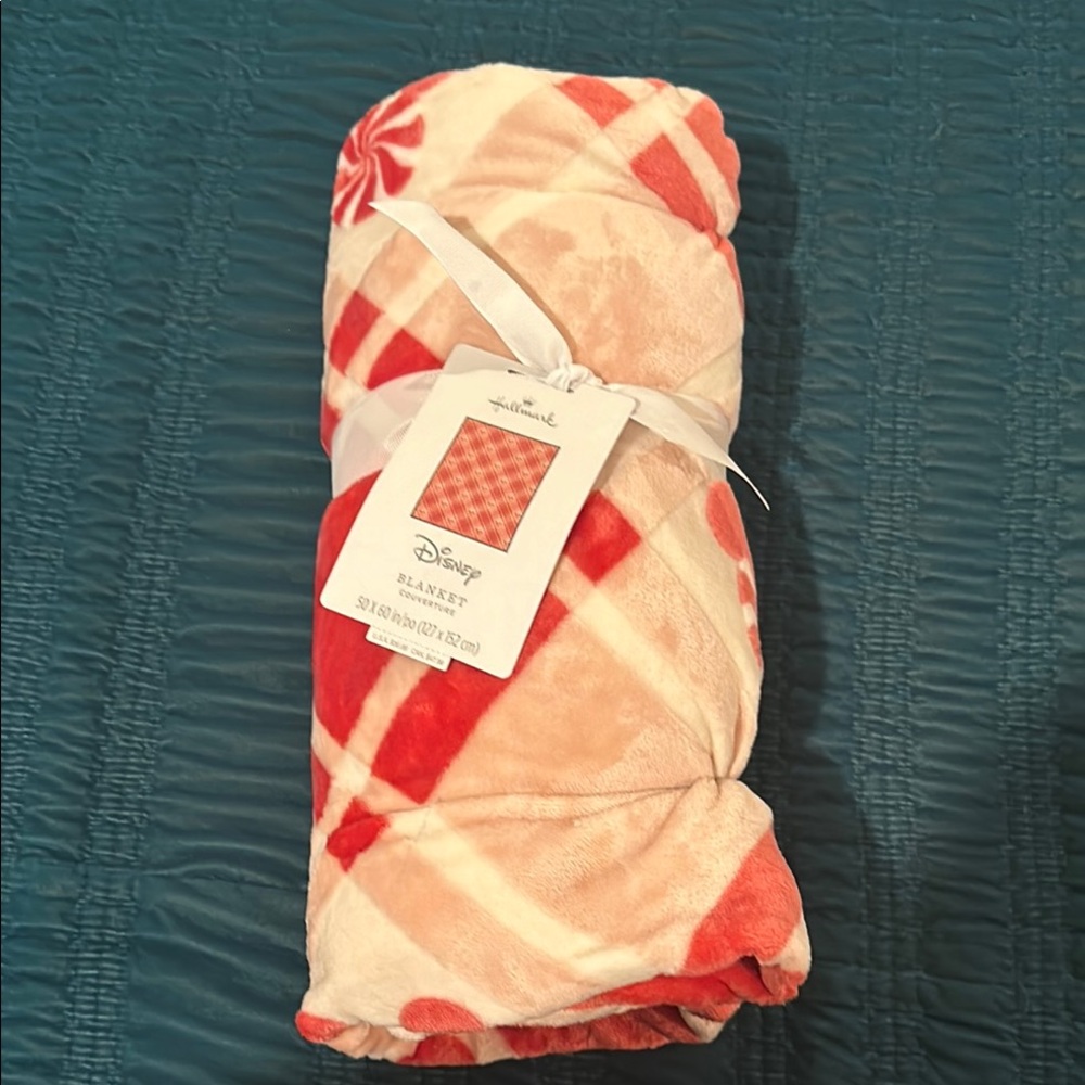 Hallmark Red and White Plaid Blanket